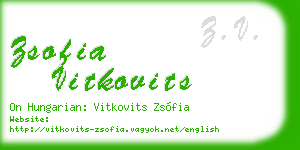 zsofia vitkovits business card