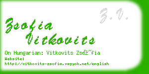 zsofia vitkovits business card